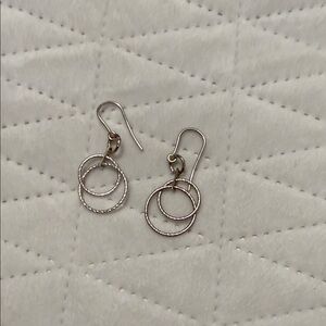 Elegant Silver Double Hoop Earrings